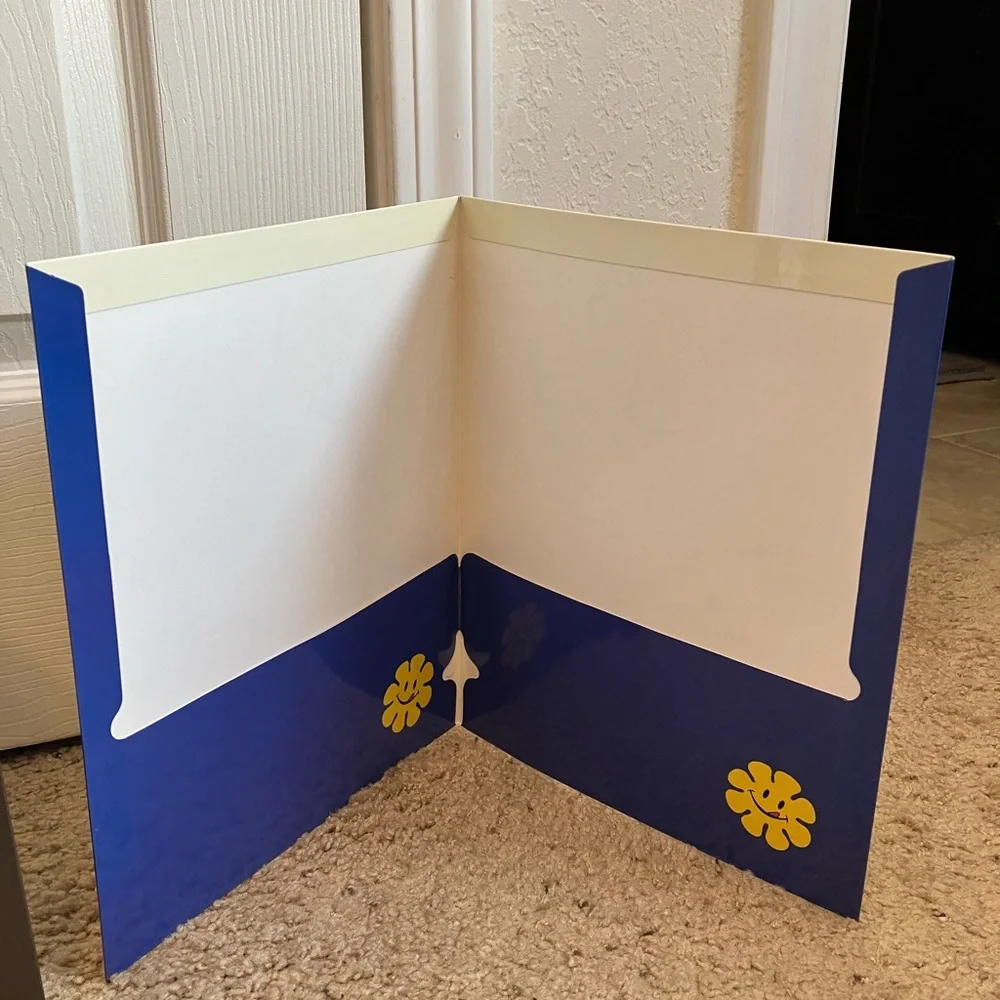 Y2K Pocket binder folders bundle—3 horse folders 1 Joe Boxer smiley face print